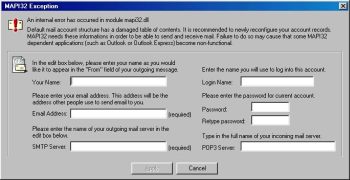 MAPI32 Exception Error