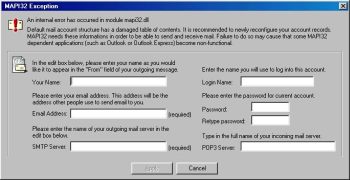 MAPI32 Exception Error